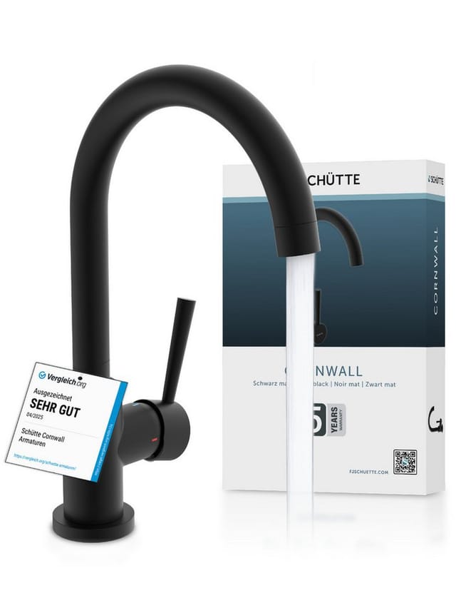 Schütte Spültischarmatur 'Cornwall' schwarz matt