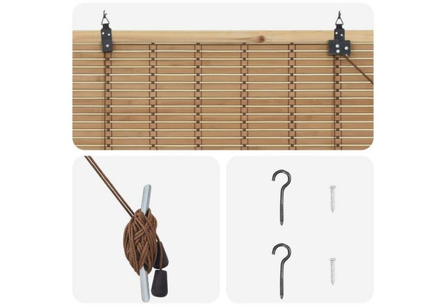 Rollo Rollo Natur 50 x 160 cm Bambus, vidaXL