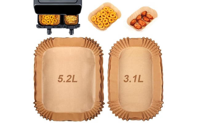 LuxusKollektion Backpapier Backpapier Airfryer Dual Basket 100pcs Backpapier für Tefal EY9018