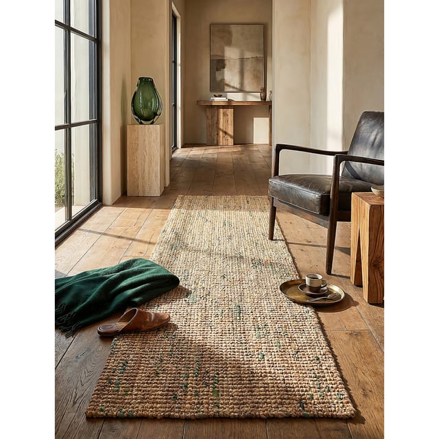Läufer Boho Natur-Grün 60 x 300 cm - ERME Kadima Design