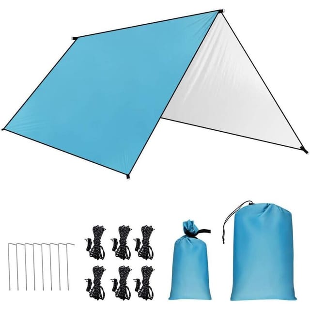 Aiducho Voile D'Ombrage Imperméable Rectangulaire 3x3m, Toile Ombrage Résistant À L'Eau, Filet Dombrage Rectangle 3x3m Avec Piquets De Sol Et Cordes, Protection Rayons Uv Pour Patio Terrasse Extérieur