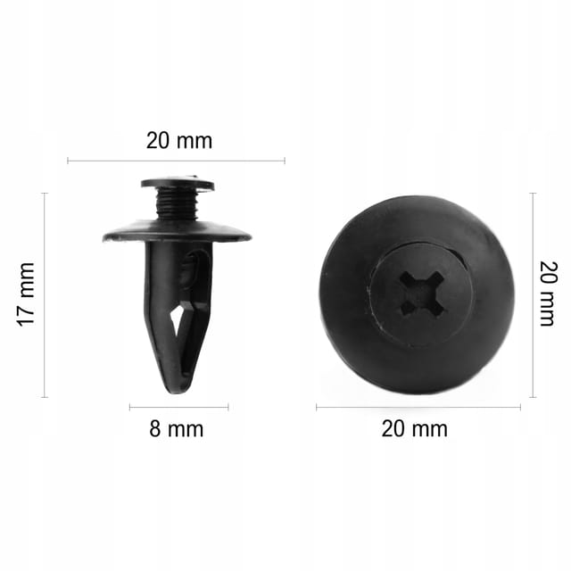 1x Spreizdübel Für Ford, Mazda Und Nissan, 8 Mm