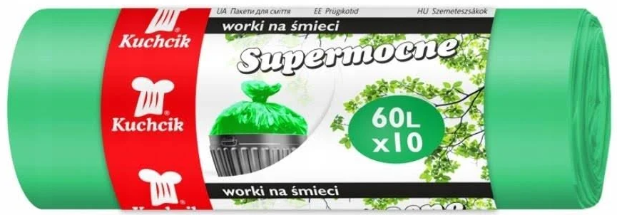 Kuchcik Super Starke Grüne Müllsäcke 60l 10 Stück