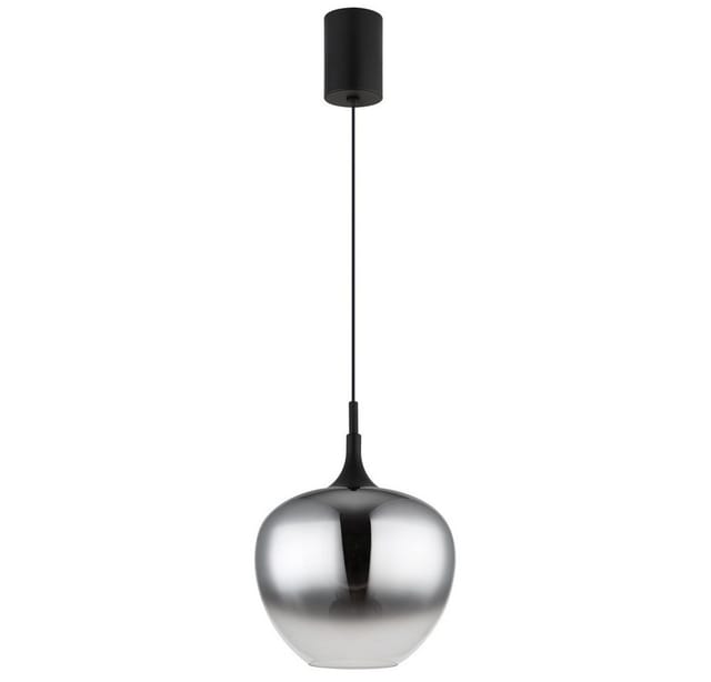 Pendelleuchte Hängeleuchte Esszimmerlampe Glas Dimmbar Schwarz Metall H 150 Cm
