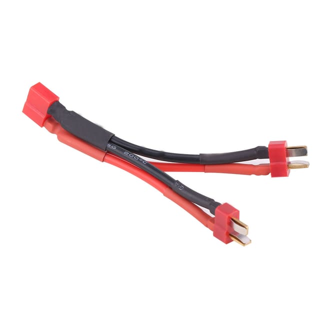Câble D'Alimentation En Silicone De Type Deans (2 Connecteurs Mâles Vers 1 Connecteur Femelle) Pour Batterie Lipo 2-6s