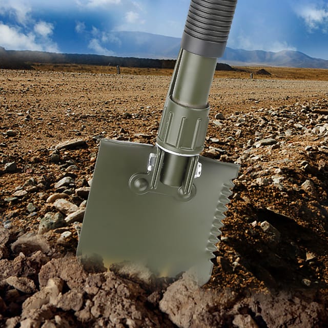Pelle Pliante Multifonctionnelle De Survie Pour Le Camping Et La Randonnée (vert Armée)
