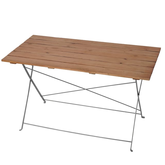 Biergartentisch Garmisch, Klapptisch Gartentisch, lackiert 120x60x70cm ~ natur