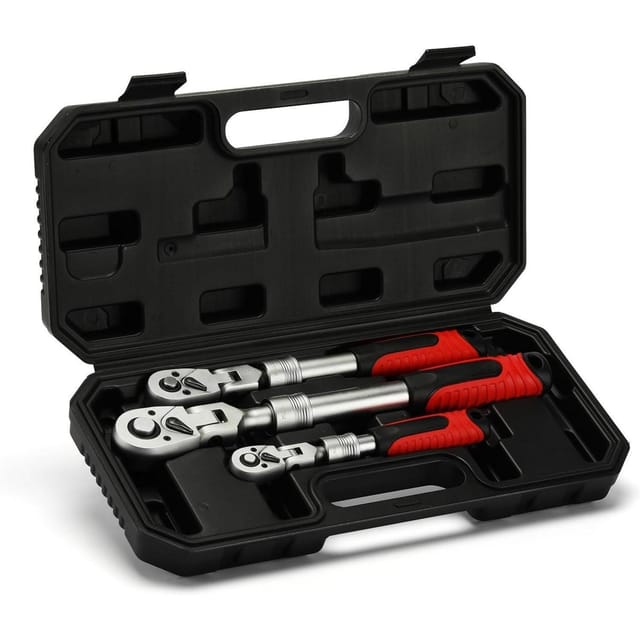 Ratschen-set 1/4 3/8 1/2 Zoll Flexkopf 72 Zähne Crv