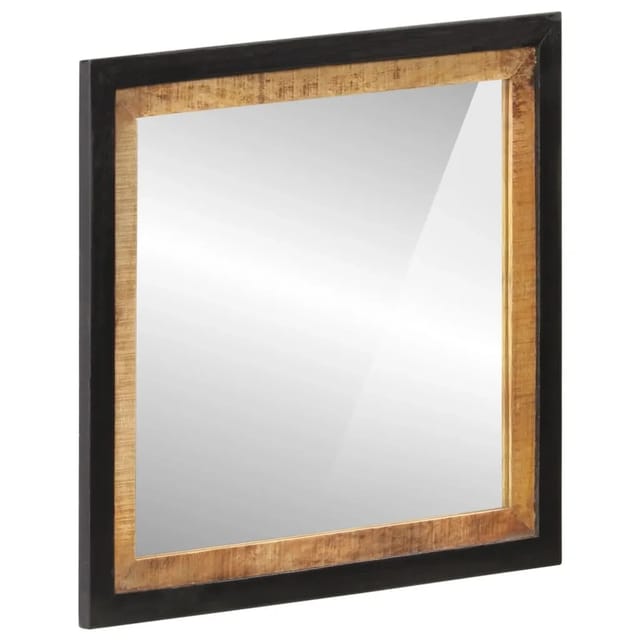 vidaXL Badspiegel 55x1x60 cm Glas und Massivholz Mango