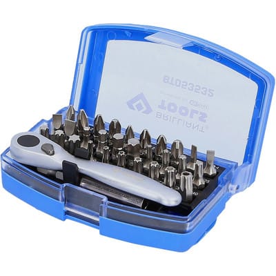 Brilliant Tools Bit-Satz mit Bit-Umschaltratsche, 32-tlg