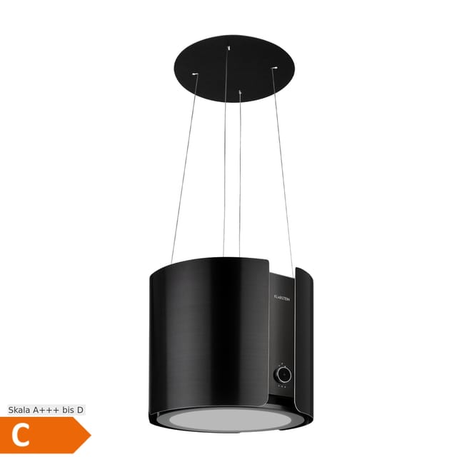 Skyfall Inselabzugshaube Ø45cm Umluft 413m³/h LED