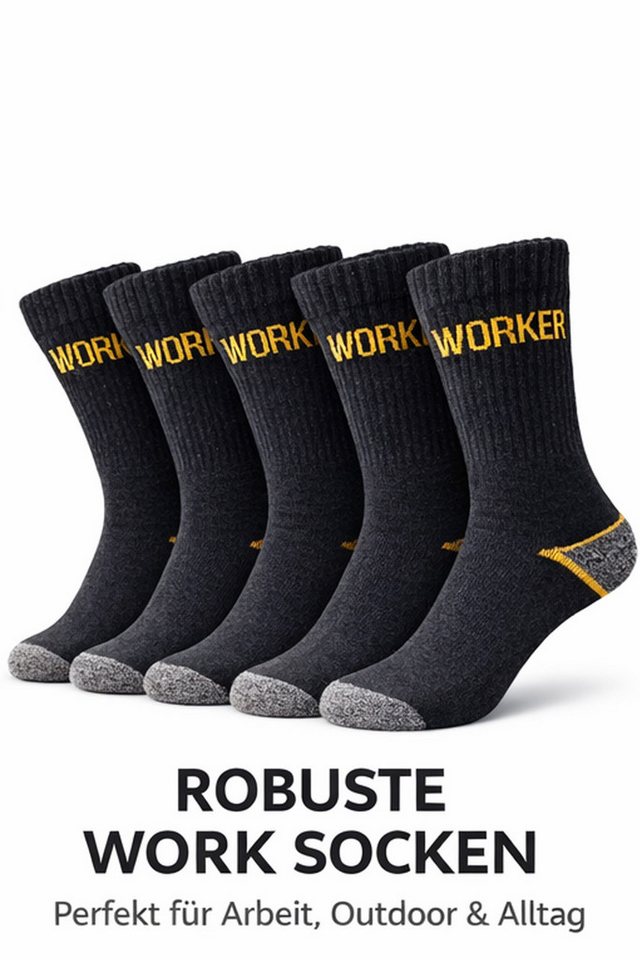 Fashionschmiede Arbeitssocken Arbeitssocken Herren 5er-15er Pack Baumwolle WORK Socken verstärkt (Spar-Set, 5-Paar, 5er-Pack) Robuste Work Socken mit Komfortbund & verstärkter Sohle Bild 4