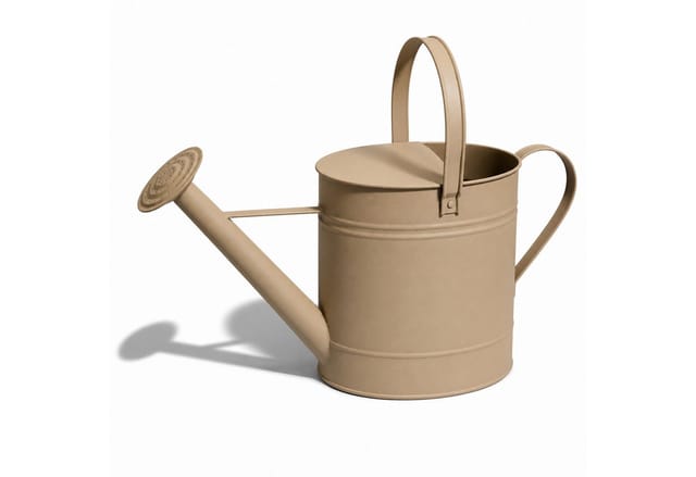 Mojawo Gießkanne Gießkanne Blechkanne Metallkanne Kanne Dekokanne Hellbraun 7,5 Liter
