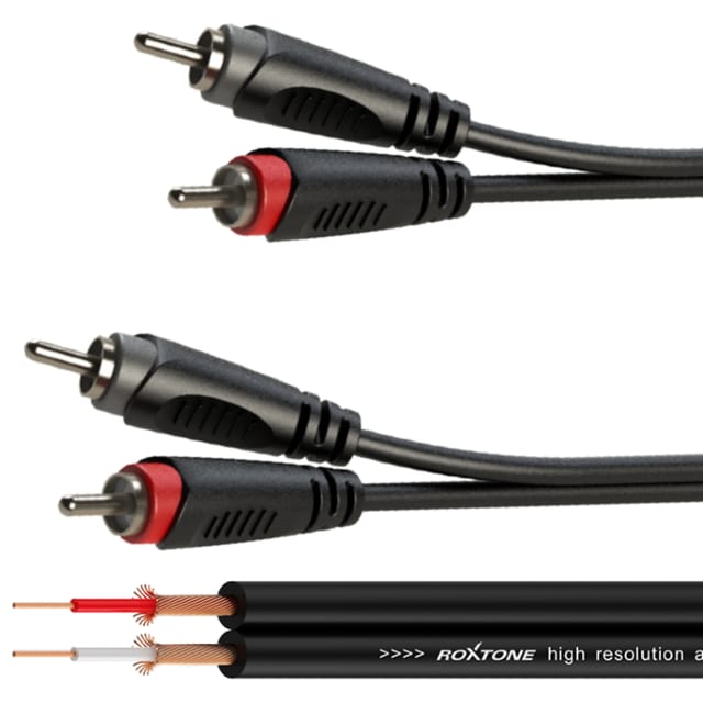 Audiokabel 2 X Cinch-stecker / 2 X Cinch-stecker 1 M Roxtone Sacc130l1