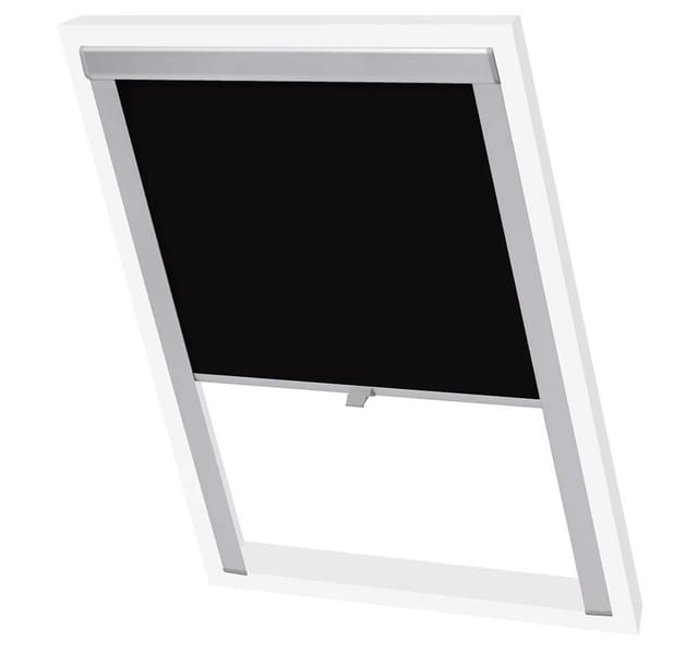 vidaXL Verdunklungsrollo Schwarz MK08