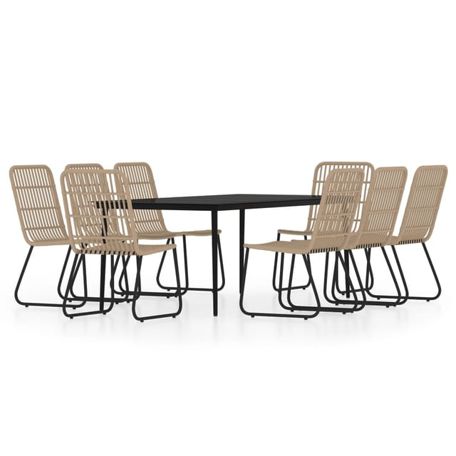 vidaXL 9-Tlg Garten-Essgruppe Eichen-Optik 3099178