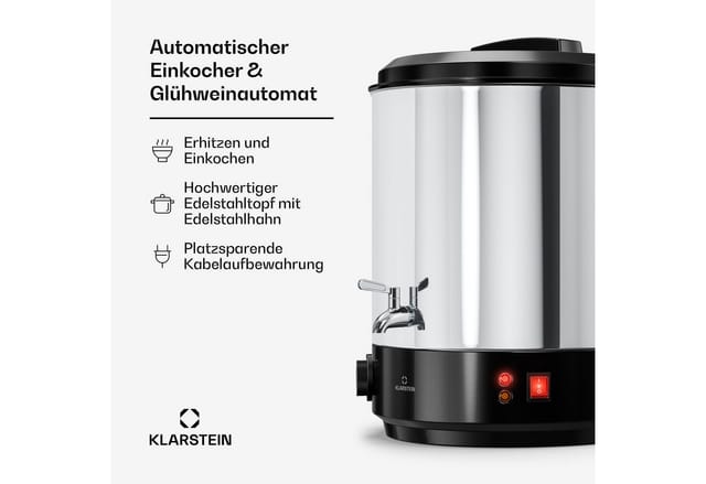 Klarstein Einkoch- und Heißgetränkeautomat Biggie, 1800 W