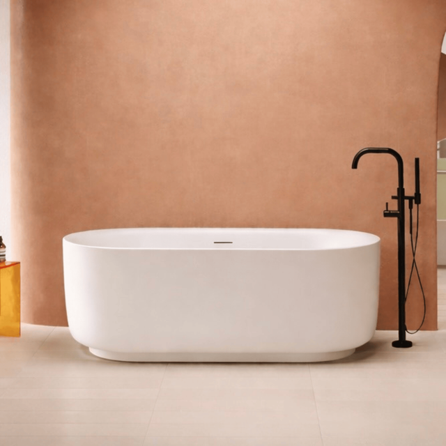 Freistehende Badewanne Madeira Weiß Glänzend 150 Cm