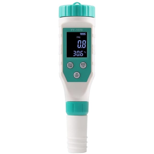 7-in-1 Wasserqualitätsanalysator – Misst Chlor, Ph-wert, Salzgehalt, Leitfähigkeit, Tds, Orp Und Temperatur.