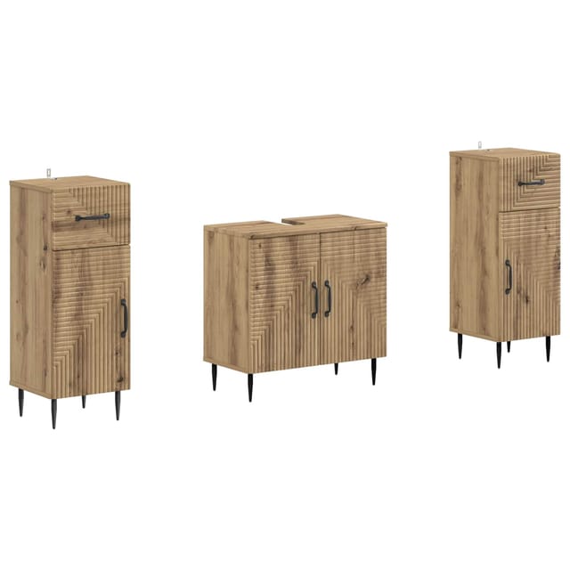 2-teiliges Badezimmer Schrank Set Haarlem Artisan-eiche Vidaxl