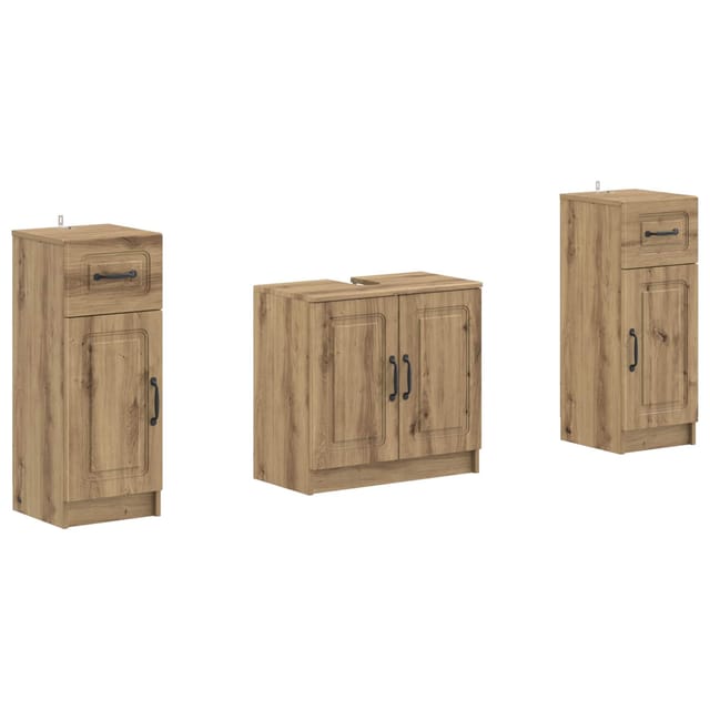 2-teiliges Badezimmer Schrank Set Utrecht Artisan-eiche Vidaxl