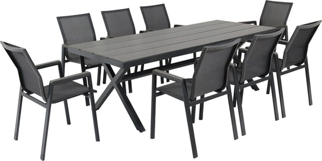 Primaster Gartentisch Turin 220 x 90 cm anthrazit