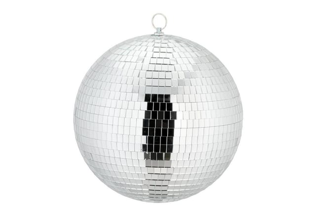 Relaxdays Discokugel Glas Silber Aufhängbar Ø 25 cm 1,1 kg