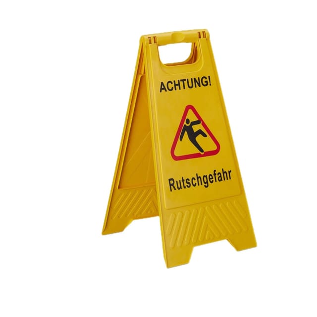 Relaxdays Warnaufsteller Kunststoff Gelb Klappbar Beidseitig 57,5 cm x 29,5 cm x 37,5 cm 650 g