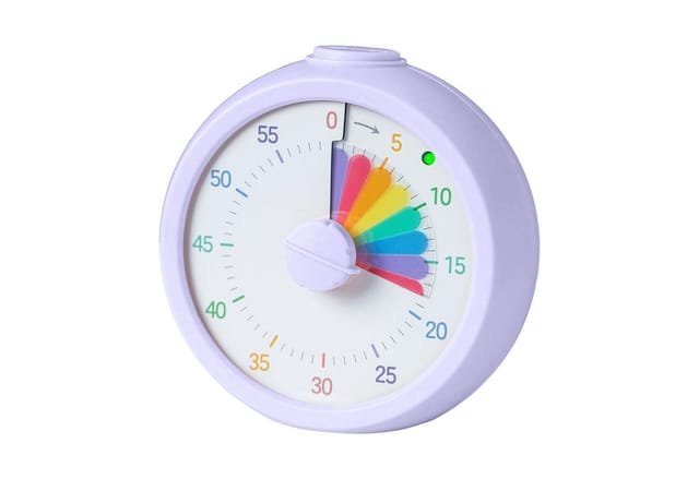Relaxdays Timer Kunststoff Lila Visuell 60-Minuten mit Stummschaltung 9,5 cm x 9 cm x 4,5 cm 0,12 kg
