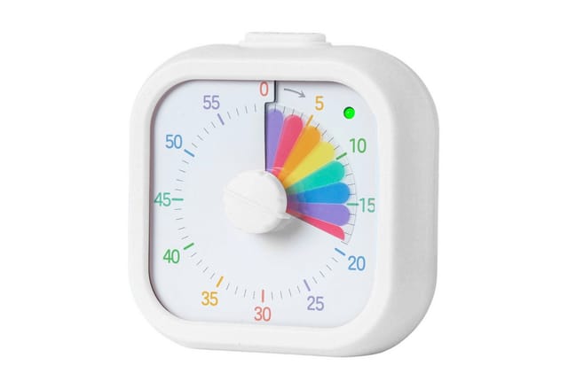 Relaxdays Timer Kunststoff Weiß Visueller Eckig 9 cm x 9 cm x 4,5 cm 0,12 kg