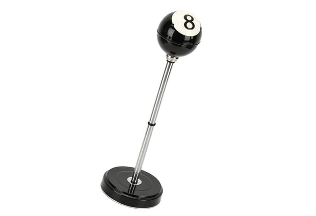 Relaxdays Standaschenbecher Stahl Schwarz Silber Weiß Höhenverstellbar Schwer Rutschfest 37,5 cm bis 70 cm x ø 9 cm