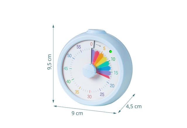 Relaxdays Timer Kunststoff Blau Visuell 60-Minuten mit Stummschaltung 9,5 cm x 9 cm x 4,5 cm 0,12 kg