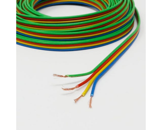 world-trading-net 5m Kupferlitze 4-Adrig 014mm² Kabel Ideal RGB