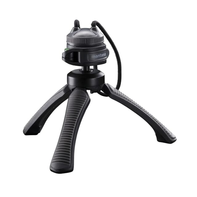 Mantona Kaleido Gaia Stativ Deep Grey 170X54X54Mm Max 2,5Kg 360° Kugelkopf 1/4 Zoll