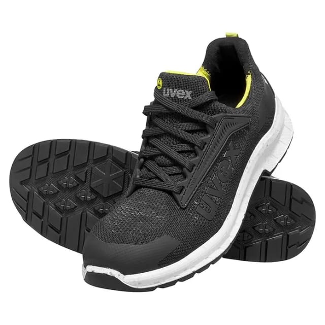 uvex Halbschuhe 2 trend S1 PS schwarz gelb Weite 11 Gr. 44
