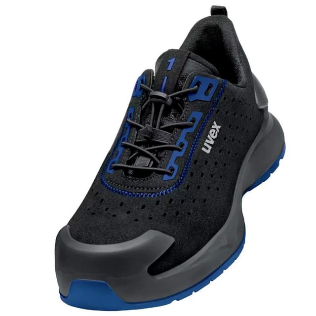 uvex Halbschuhe 1 x-craft S1 schwarz blau Weite 11 Größe 44