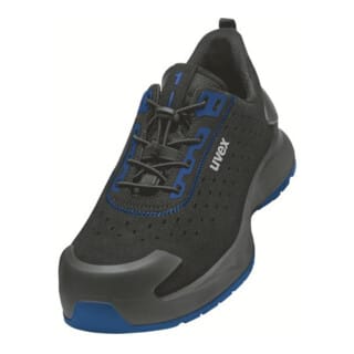 uvex Halbschuhe 1 x-craft S1 schwarz blau Weite 14 Größe 38