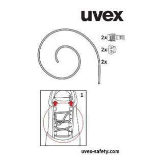 uvex Schnürsenkel 95913 schwarz