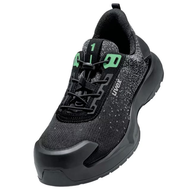 uvex Halbschuhe 1 x-craft S1 PL schwarz grün Weite 11 Gr. 42