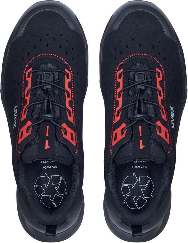 uvex Halbschuhe 1 x-craft S1 PL schwarz rot Weite 10 Größe 37
