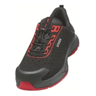 uvex Halbschuhe 1 x-craft S1 PL schwarz rot Weite 14 Gr. 37
