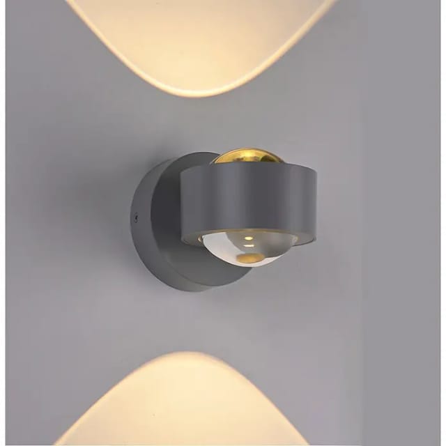 Schöner Wohnen Kollektion LED-Wandleuchte 'Chia' silbern 2-flammig 9,3 x 9,3 x 12,5 cm
