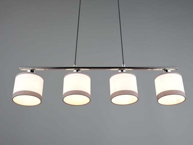 Reality Leuchten LED Pendelleuchte, LED wechselbar, warmweiß, Balken-pendelleuchte mehrflammig hängend über-n Esstisch & Kücheninsel