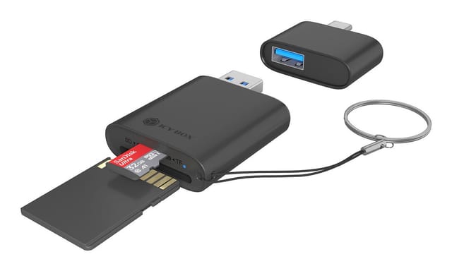 Icy Box Ib-cr204-cu3 2-in-1 Usb 3.2 Gen 1 Card Reader Speicherkartenlesegeräte