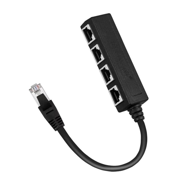 Rj45-splitter-adapter, 1-zu-4-ethernet-splitter, Cat-7-lan-netzwerkadapter, Ethernet-anschlusskabel