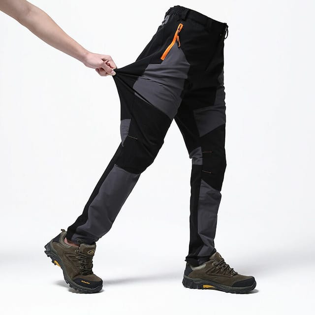Arbeitshose Mit Schwarzgrauen Verstärkungen. Gartenhose – Größe: L, Dunkelgrau