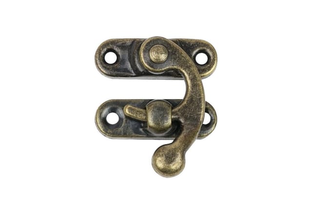 Hmf - 6492 Vintage Deko Verschluss Aus Metall Für Geschenkbox, 27 X 32 Mm, Bronze