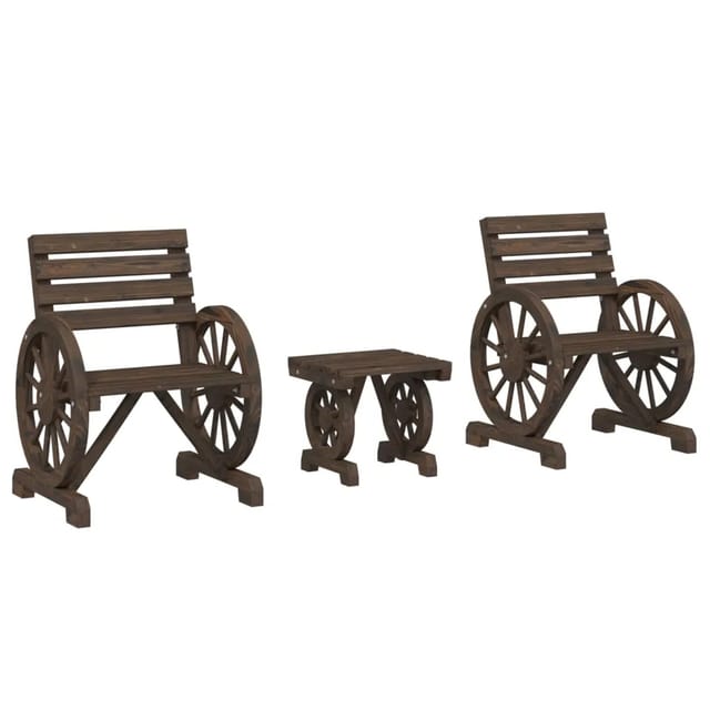 3-tlg. Garten-lounge-set Massivholz Tanne Vidaxl 421802