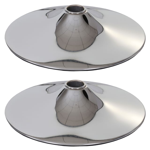 MCW 2er-Set Fußteller Chrom Ø 41cm