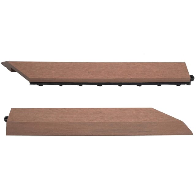 MCW 2er-Set Abschlussleiste Für Bodenfliese Rhone Holzoptik Terrasse Coffee Rechts Ohne Haken